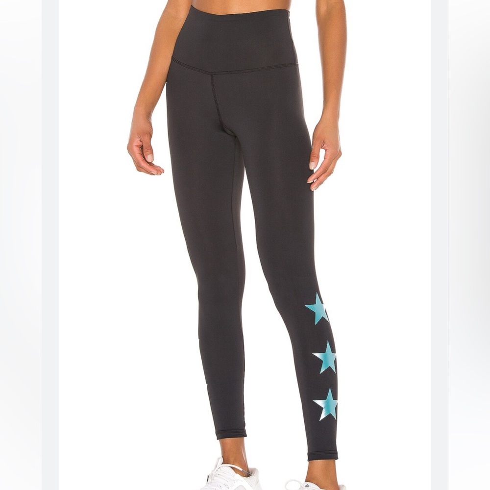 Strut This Star Ankle Legging in Black & Teal